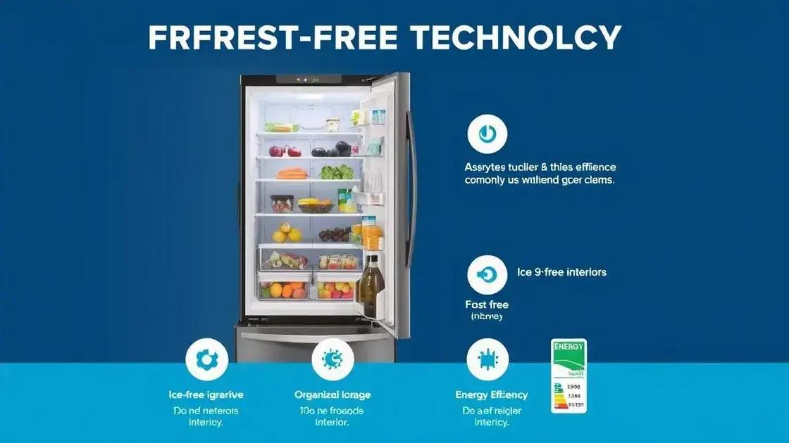 Vantagens da tecnologia frost free