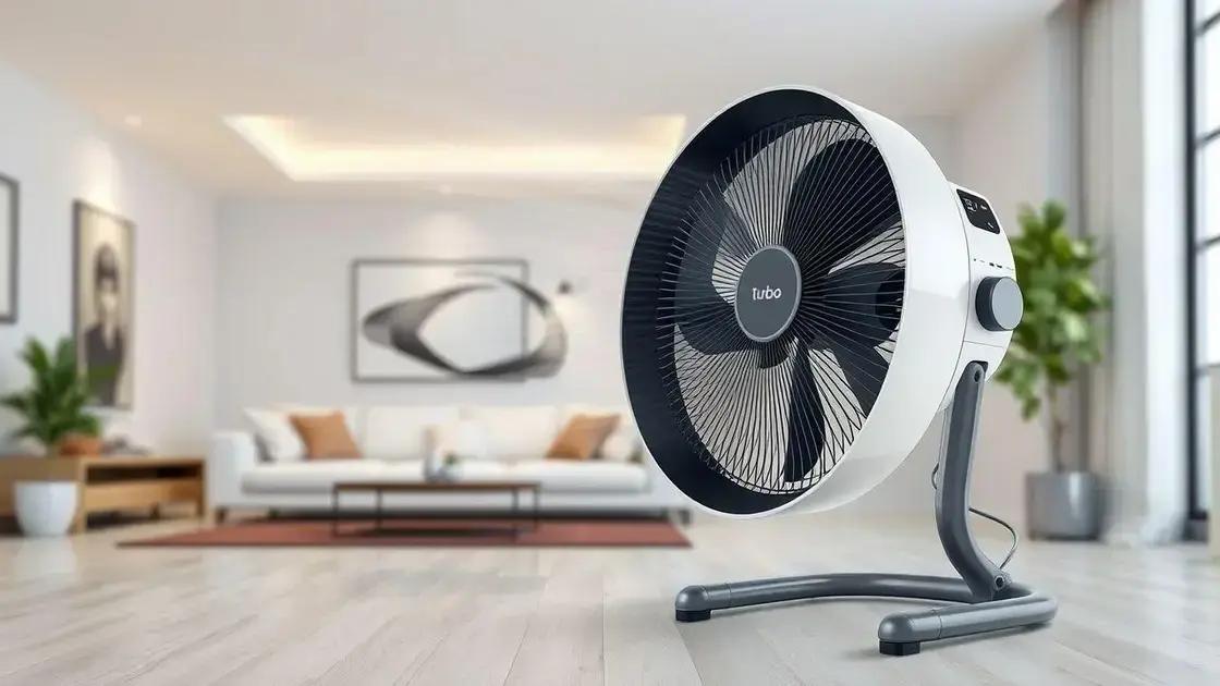 Vantagens dos ventiladores turbo com maior alcance