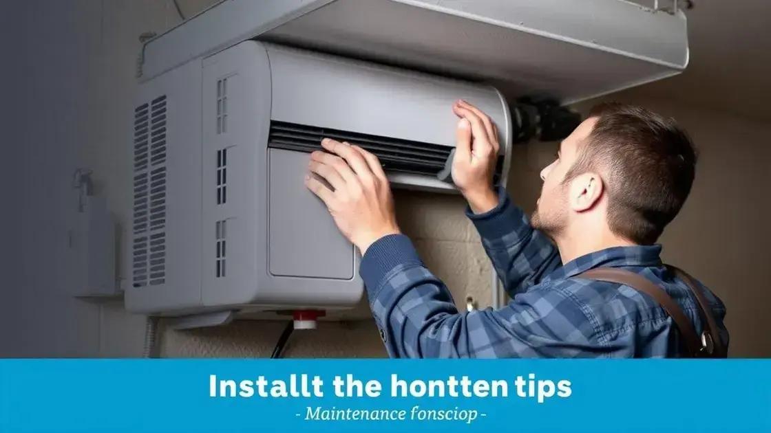 Dicas de instalação e manutenção