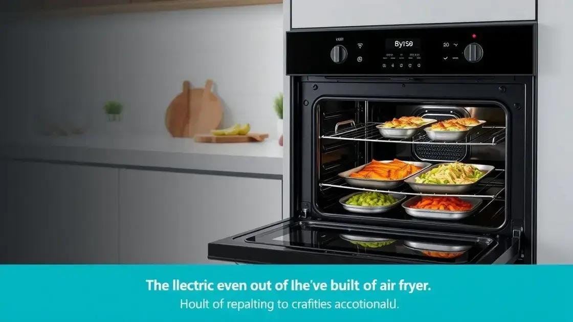 Benefícios do forno com airfryer embutida