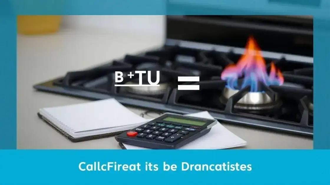 Como calcular BTU para fogão a gás