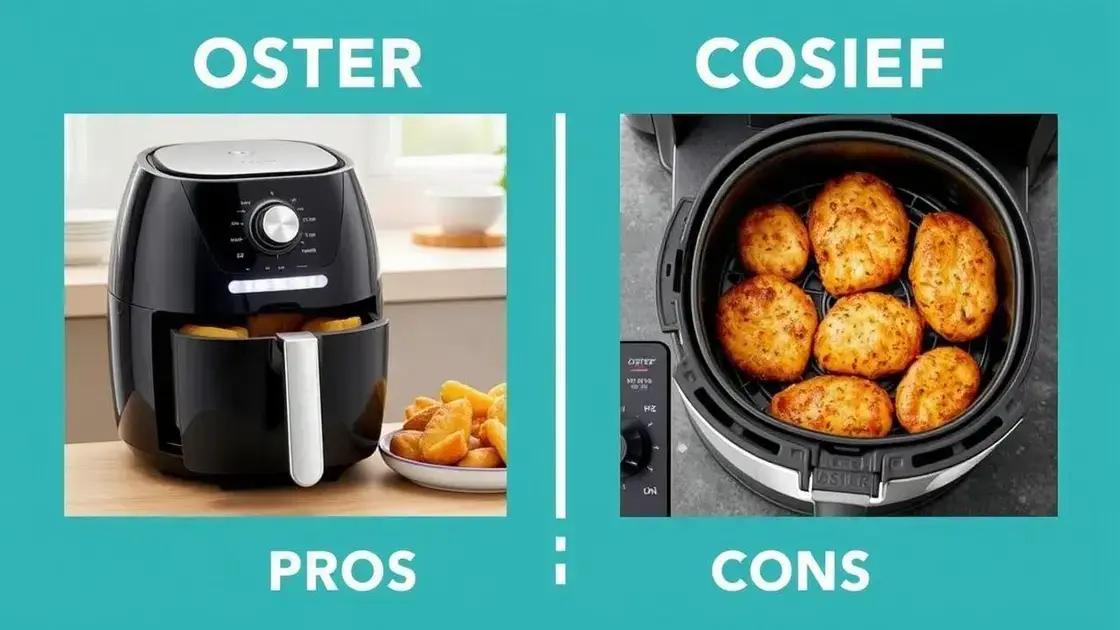 vantagens e desvantagens da air fryer Oster