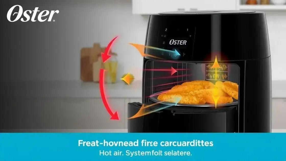 sistemas de aquecimento da air fryer Oster