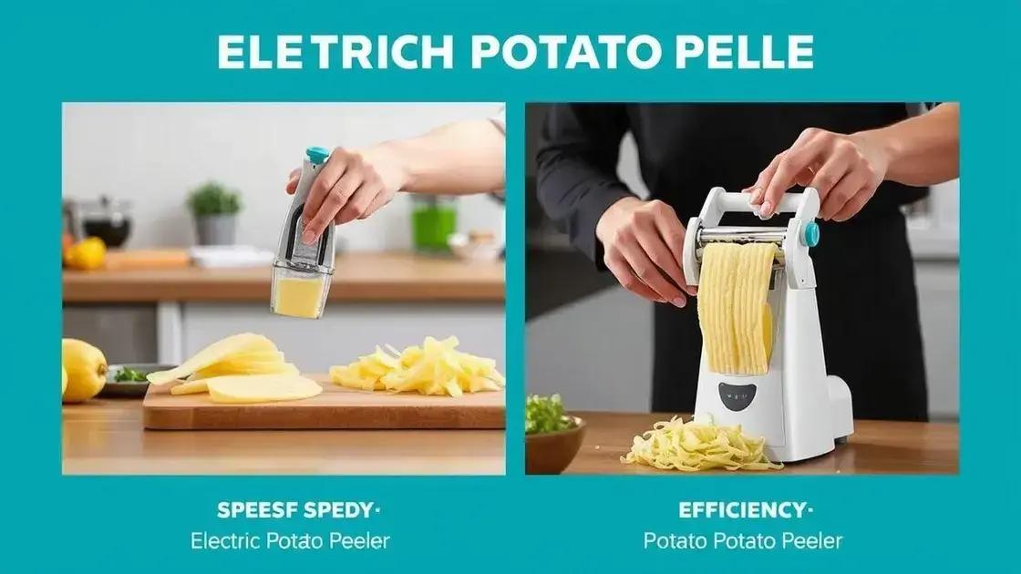 Benefícios do uso do descascador de batatas elétrico