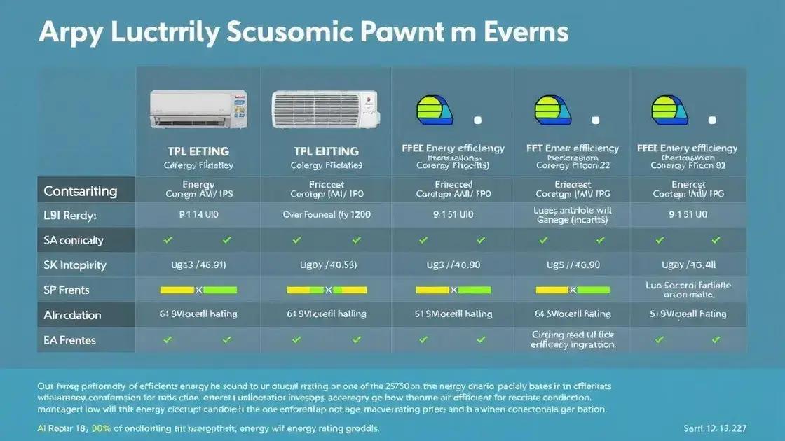 Comparativo de eficiência energética dos modelos