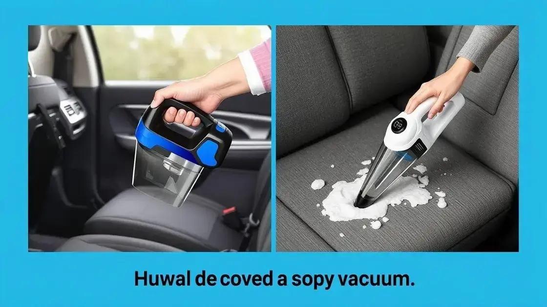 Vantagens de um aspirador de pó para carro e sofá